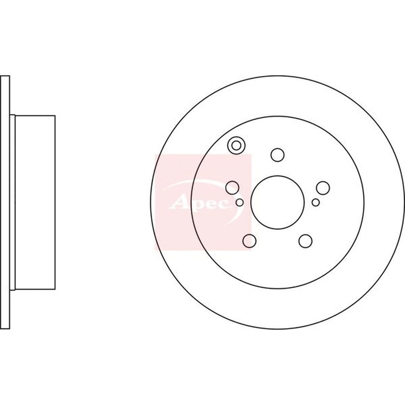 Apec 2 x Solid Rear Brake Discs DSK2472