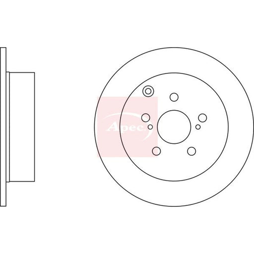 Apec 2 x Solid Rear Brake Discs DSK2472