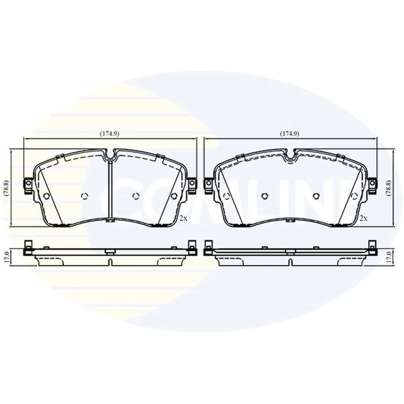 Comline 4 x Front Brake Pad Set CBP02761