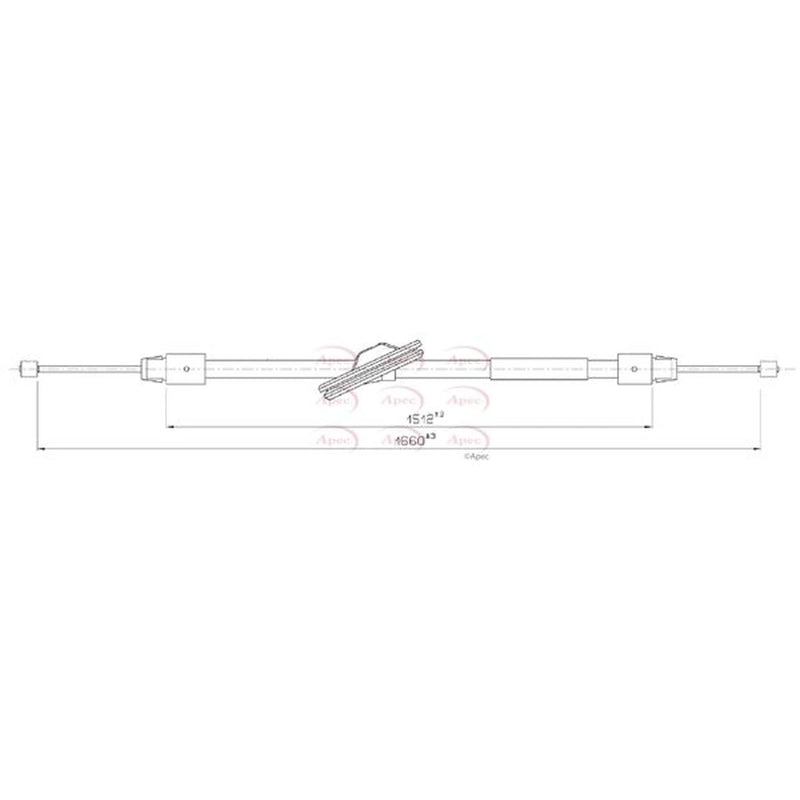 Apec Handbrake Cable Front CAB1794