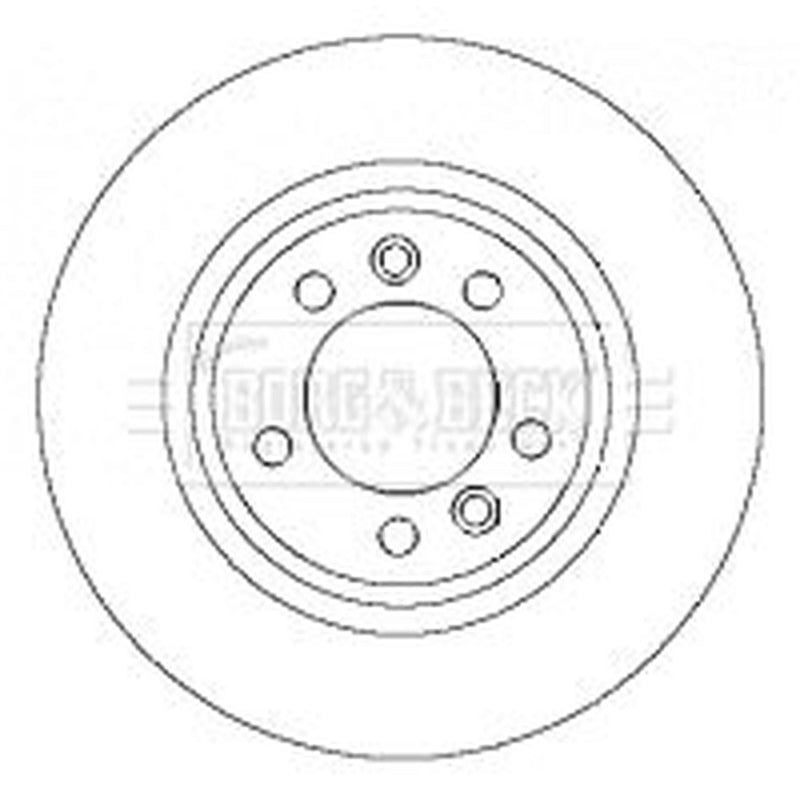 Borg & Beck 2 x Solid Rear Brake Discs BBD4444