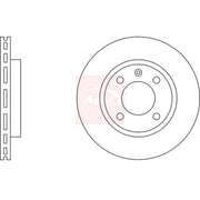 Apec 2 x Vented Front Brake Discs DSK116