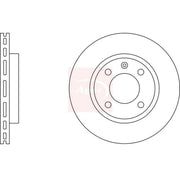 Apec 2 x Vented Front Brake Discs DSK116