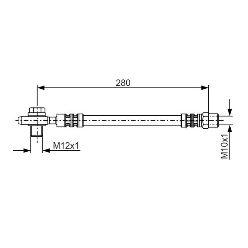 Bosch Brake Hydraulic Hose Line Rear 1 987 481 082