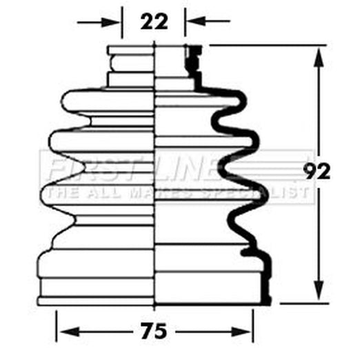First Line Drive Shaft Bellow Kit Front Left FCB2370