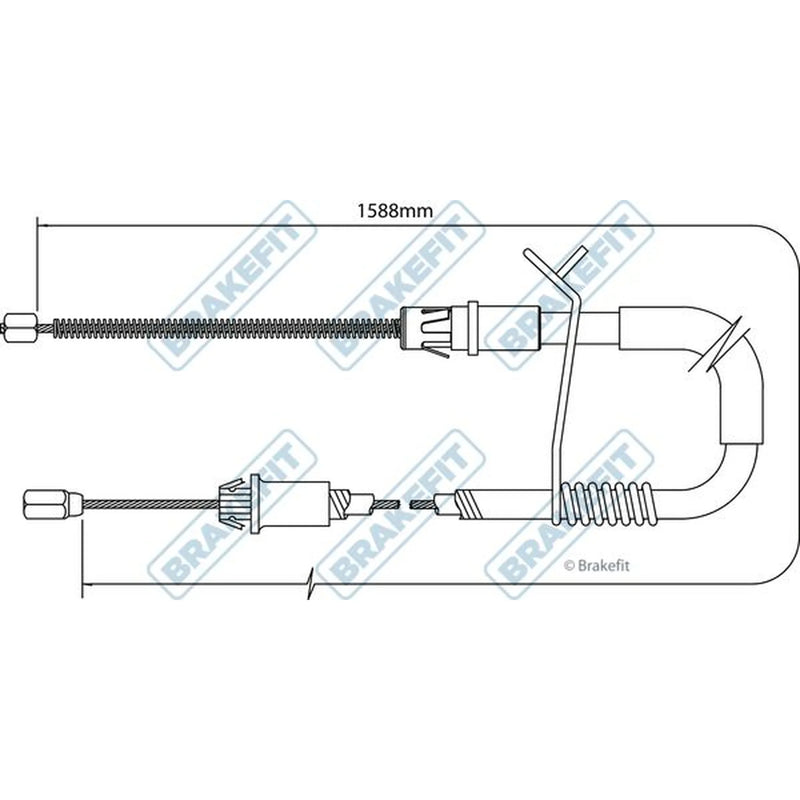 Apec Handbrake Cable Left Rear BBC3186