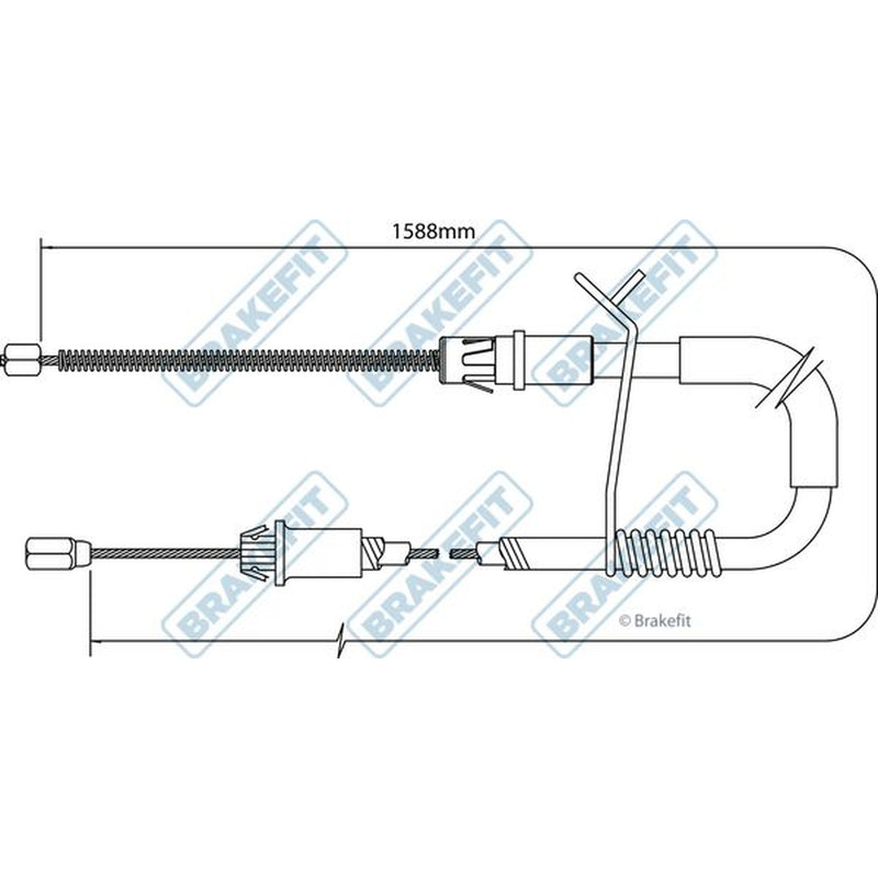 Apec Handbrake Cable Left Rear BBC3186