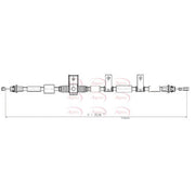 Apec Handbrake Cable Right Rear CAB1619