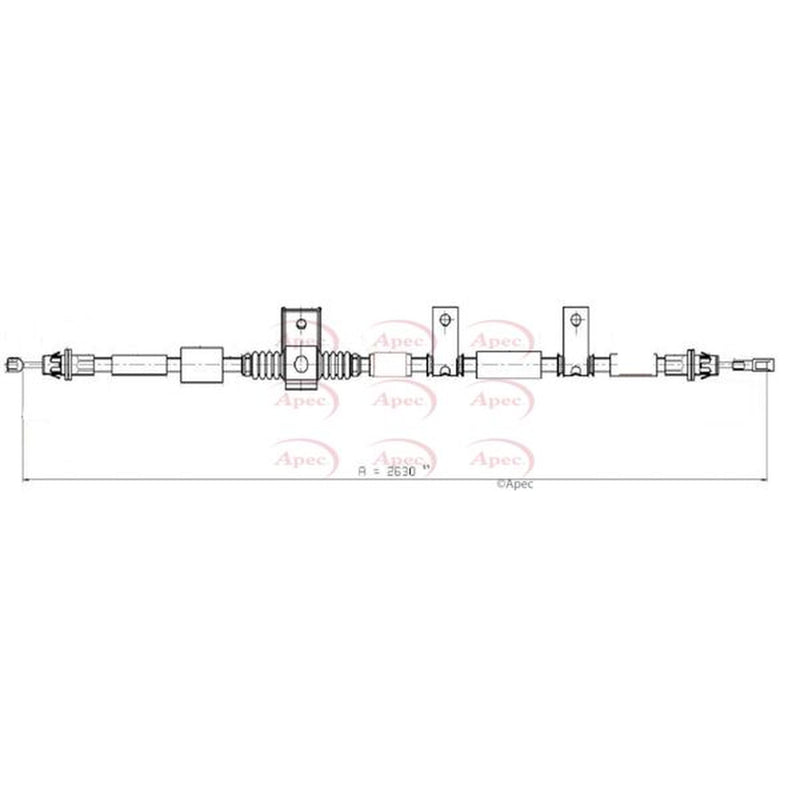 Apec Handbrake Cable Right Rear CAB1619