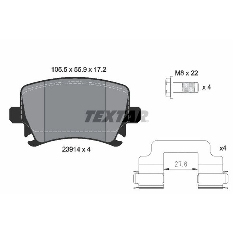 Textar Rear Brake Pad Set 2391402