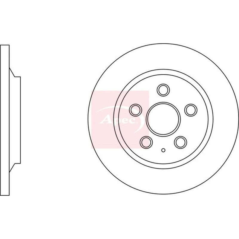 Apec 2 x Solid Rear Brake Discs DSK3010
