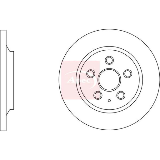 Apec 2 x Solid Rear Brake Discs DSK3010