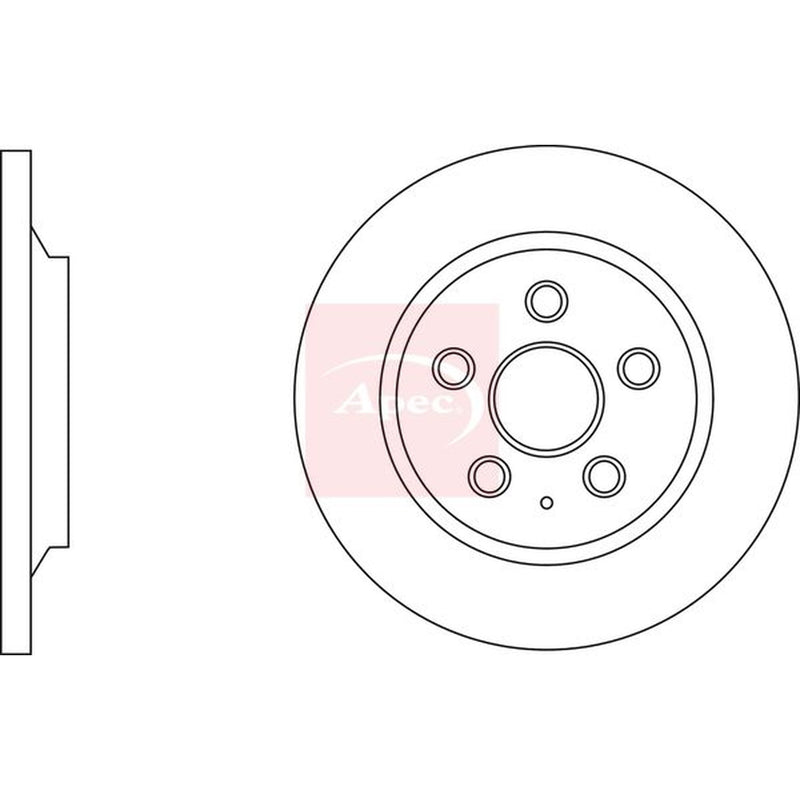 Apec 2 x Solid Rear Brake Discs DSK3010