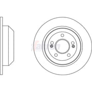 Fahren 2 x Solid Rear Brake Discs FBD6628