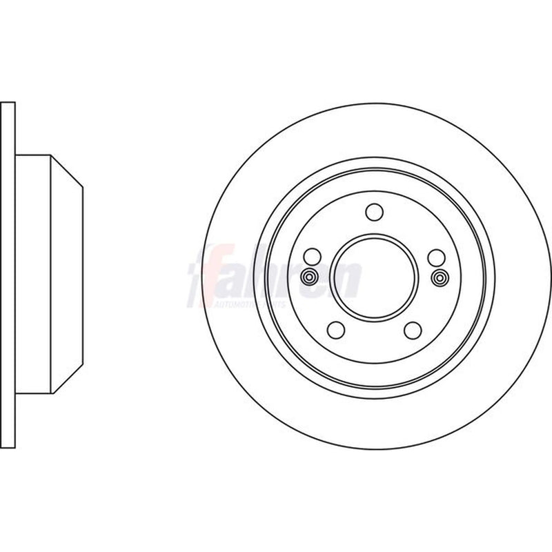 Fahren 2 x Solid Rear Brake Discs FBD6628