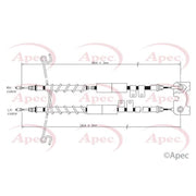 Apec Handbrake Cable Left Rear CAB1202