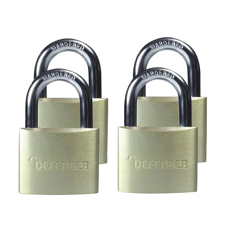 DEFENDER Aluminium Padlock Quad Pack 40mm - DFAL4Q