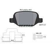 Textar Rear Brake Pad Set 2351703