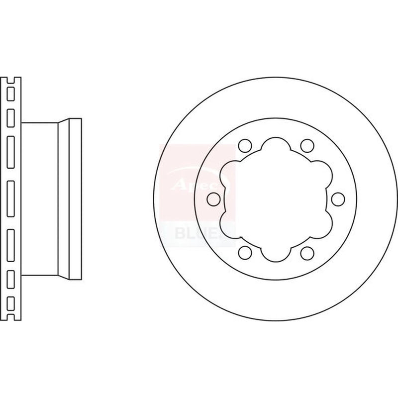 Apec 2 x Vented Rear Brake Discs SDK6024