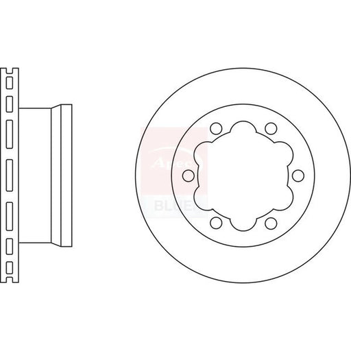 Apec 2 x Vented Rear Brake Discs SDK6024