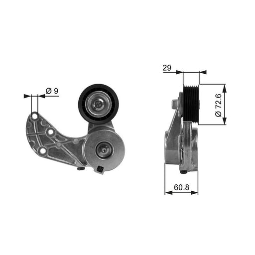 Gates Auxiliary Belt Tensioner T38317