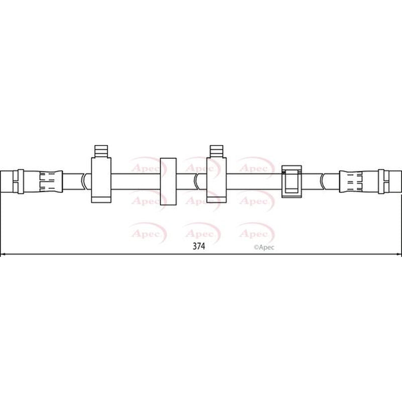 Apec Brake Hydraulic Hose Line Front Left HOS4103