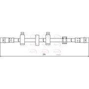 Apec Brake Hydraulic Hose Line Front Left HOS4103
