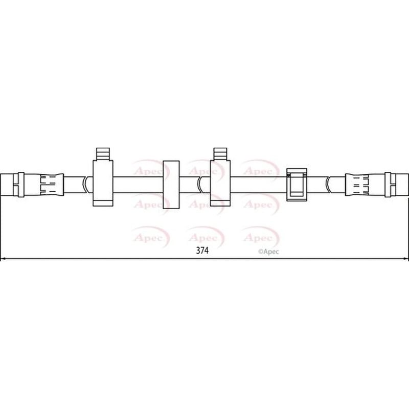 Apec Brake Hydraulic Hose Line Front Left HOS4103