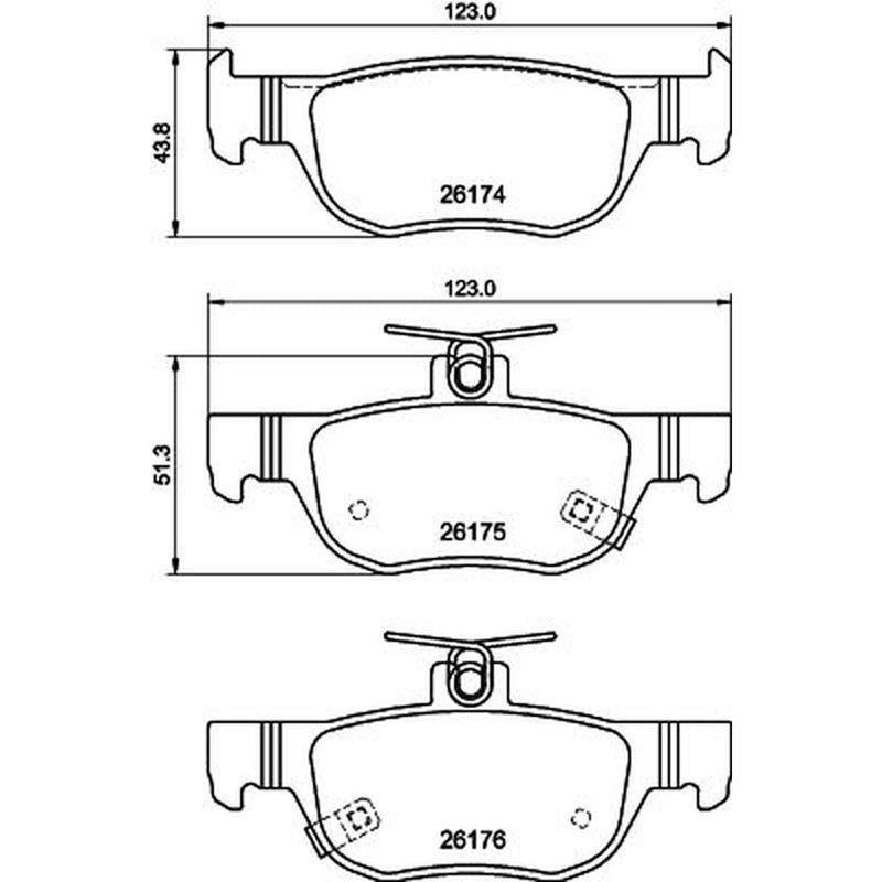 DON Rear Brake Pad Set PCP1793
