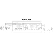 Borg & Beck Brake Hydraulic Hose Line Front Left BBH9164