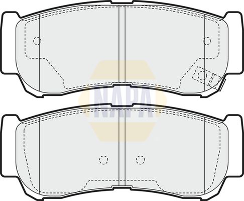 NAPA Rear Brake Solid Discs & Pads fits HYUNDAI