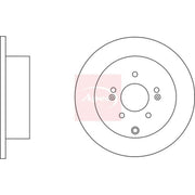 Apec 2 x Solid Rear Brake Discs DSK2694