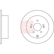 Apec 2 x Solid Rear Brake Discs DSK2694