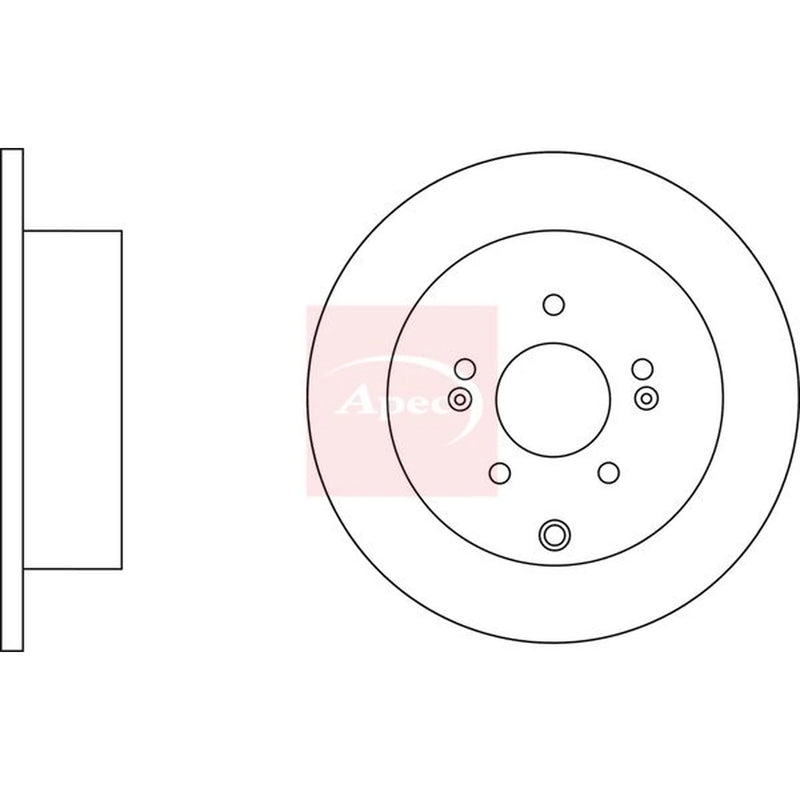 Apec 2 x Solid Rear Brake Discs DSK2694
