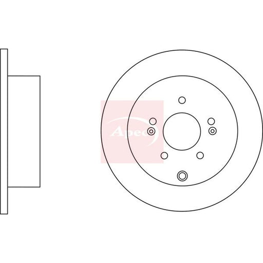 Apec 2 x Solid Rear Brake Discs DSK2694