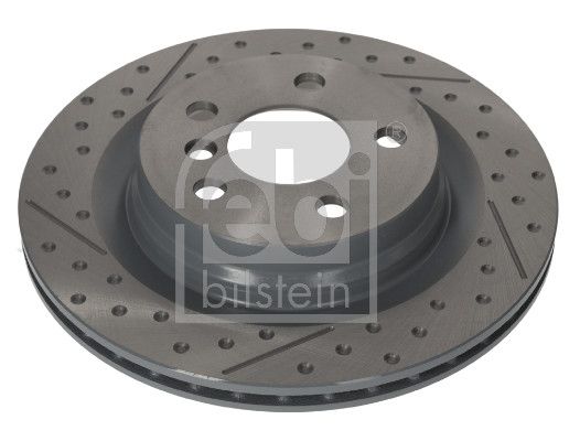Febi 2 x Brake Disc Set Slotted/Perforated Rear