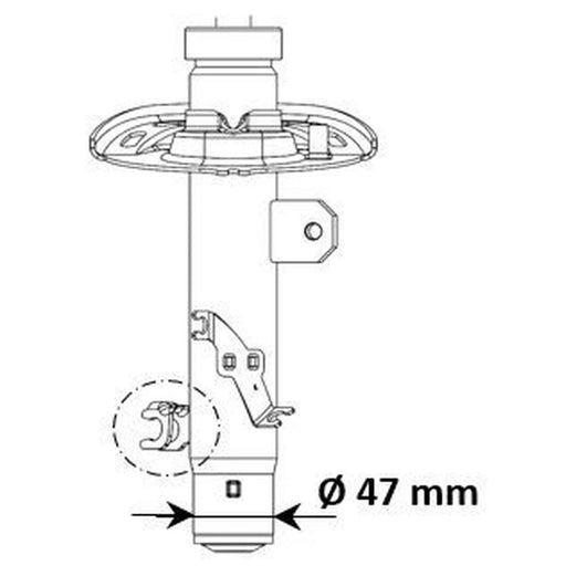 KYB Shock Absorber Damper Strut Front Right 3338012