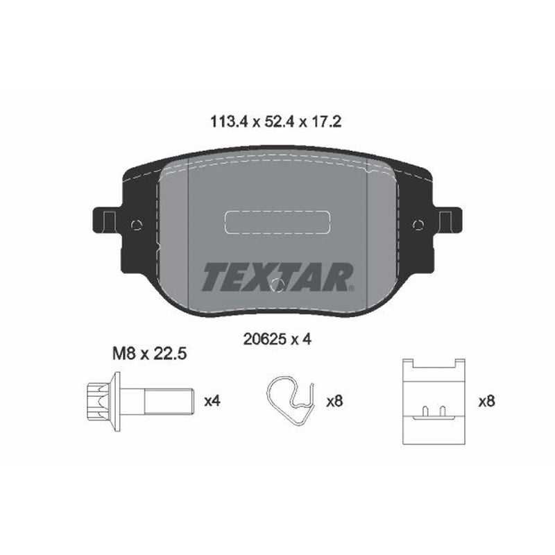 Textar Rear Brake Pad Set 2062501