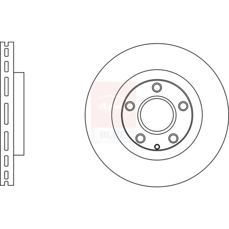Apec 2 x Vented Front Brake Discs SDK6763