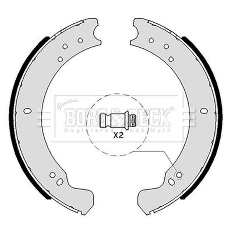 Borg & Beck Brake Shoe Set Axle Kit BBS6049