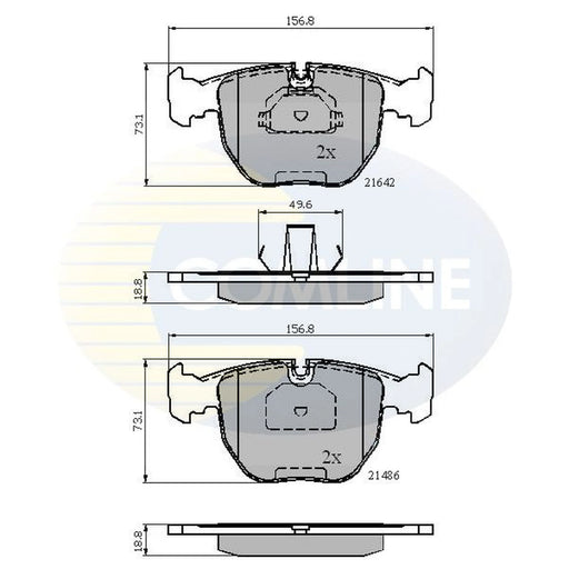 Comline 4 x Front Brake Pad Set CBP01096