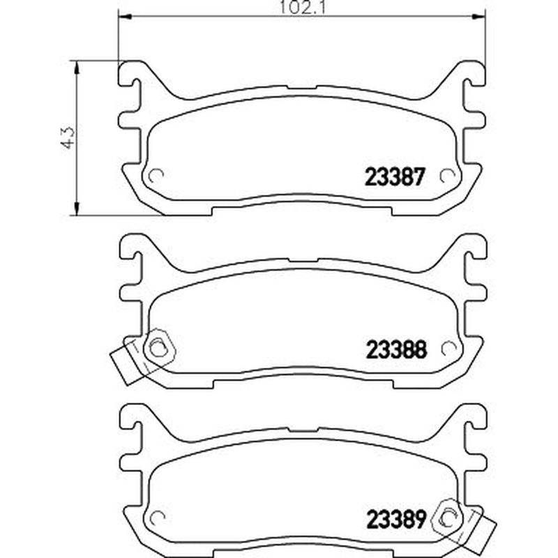 DON Rear Brake Pad Set PCP1399