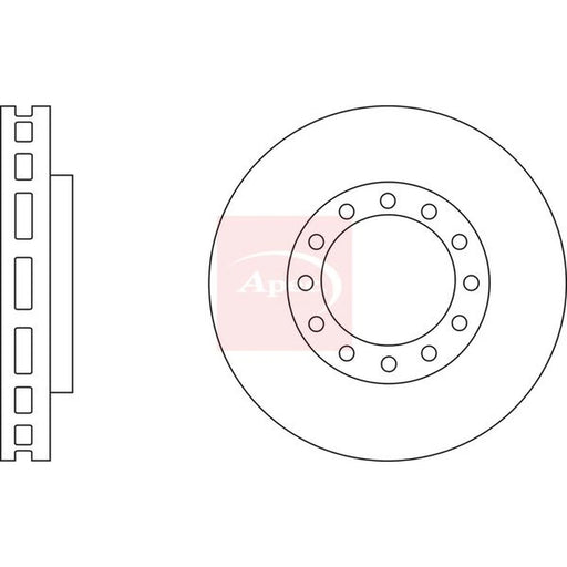 Apec 2 x Vented Brake Discs DSK2940