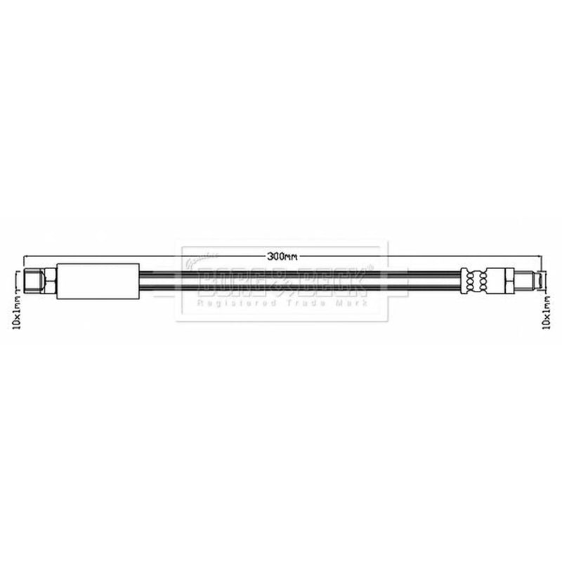 Borg & Beck Brake Hydraulic Hose Line Rear Left BBH6928
