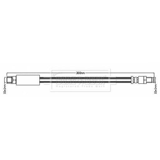 Borg & Beck Brake Hydraulic Hose Line Rear Left BBH6928