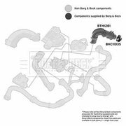Borg & Beck Intercooler Turbo Charge Air Hose BTH1281