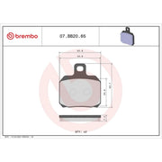 Brembo 2 x Rear Brake Pad Set 07BB2065
