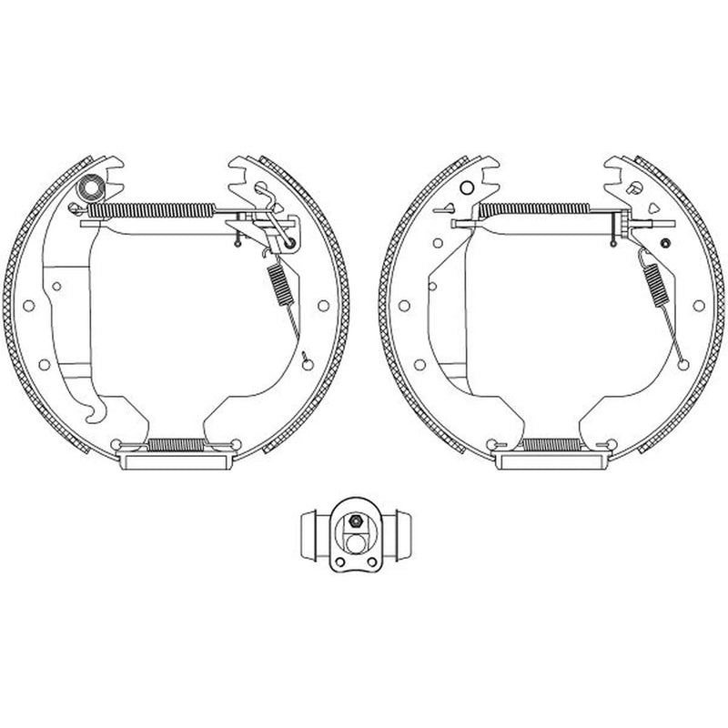Mintex Brake Shoe Set Axle Kit MSP134