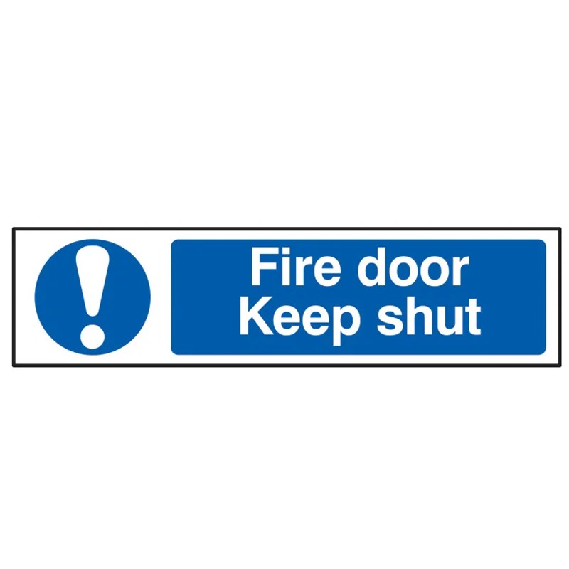 Scan Fire Door Keep Shut - PVC Sign 200 x 50mm - 5004