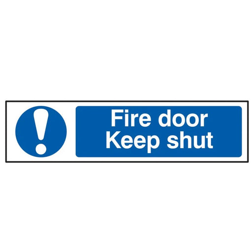 Scan Fire Door Keep Shut - PVC Sign 200 x 50mm - 5004